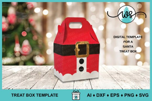 3D Santa Treat Box SVG for Christmas Crafting Magic