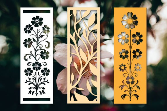 3D SVG Floral Bookmarks for School & Small Business Branding