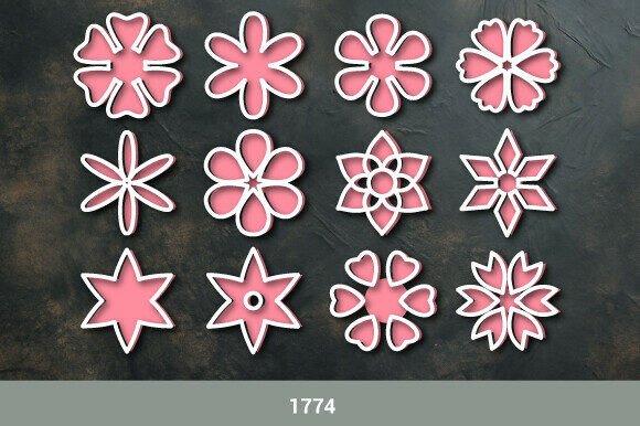 3D SVG Floral Compositions: Outline Layered Flowers Decor Topper1774 Review