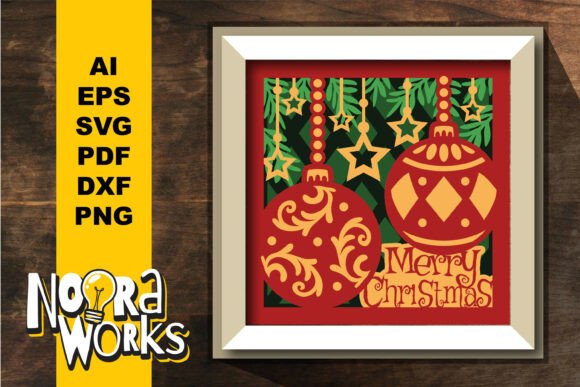 Christmas Crystal Ball Shadow Box – A 3D SVG Design for Festive Blog Visuals