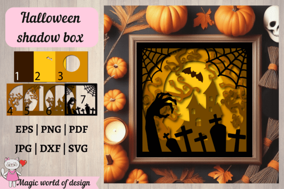Halloween 3D SVG Shadow Box for Cricut: A Seasonal Design That Elevates Editorial Visuals