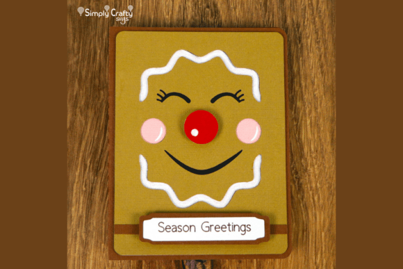 Happy Gingerbread Card SVG: Festive 3D Design for Christmas Branding