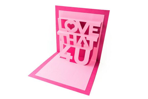 Love That for You Kirigami Pop Up Card – A 3D SVG for Life Events And Celebrations That Boosts Visual Appeal