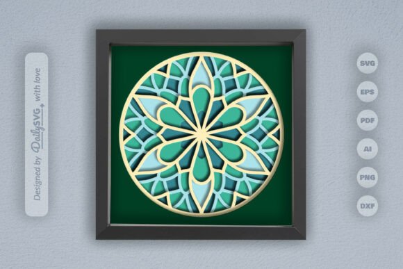 Mandala Layered Paper Cut SVG for 3D Shadow Boxes & Real Crafting