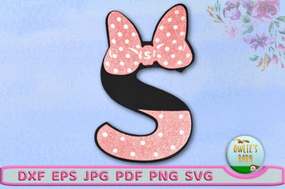 Polka-dot Monogram Letter S: A Playful 3D SVG for Birthday-Themed Design Projects