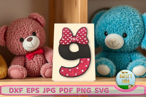 Polka-dot Number 9 β 3D SVG for Birthday Crafts & Digital Sellers