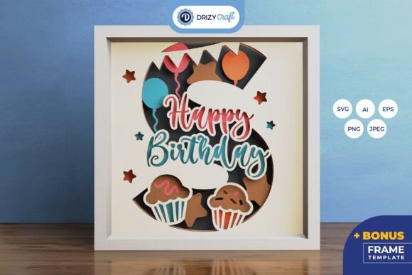 Review: S with Birthday Theme 3D Layered Paper Cut for Blog & Editorial Design