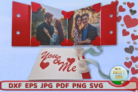 Romantic Pop-up Card: A 3D SVG Shape That Adds Dimension to Valentine-Themed Designs