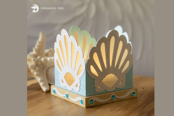 Scallop Shells Tea Light Holder 3D SVG for Elegant Centerpiece Design