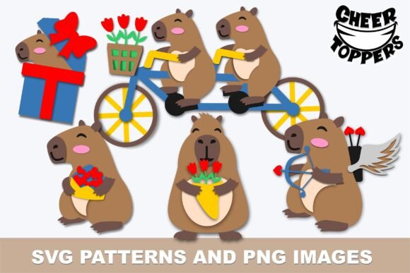 Valentine's Day CAPYBARA SVG & PNG: A Playful 3D Design for Seasonal Branding