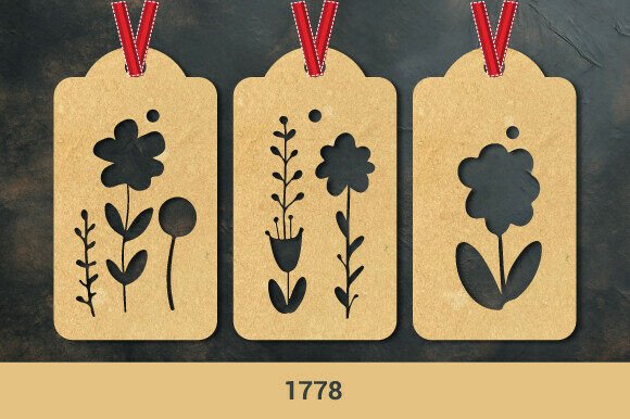 Wooden Floral Gift Tag SVG: A 3D Design for Elegant Editorial Touches